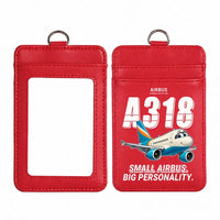 Thumbnail for Airbus A318 - Cartoon - ID Card Holder - Red