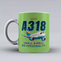 Thumbnail for Airbus A318 - Cartoon - Mug - Light Green