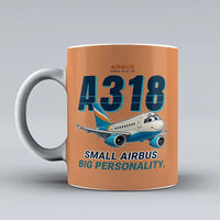 Thumbnail for Airbus A318 - Cartoon - Mug - Orange