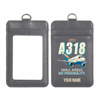Thumbnail for Airbus A318 - Cartoon - ID Card Holder - Gray + Name
