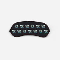Thumbnail for Airbus A318 - Cartoon Pattern - Sleep Mask - Black