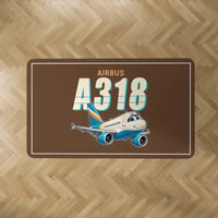 Thumbnail for Airbus A318 - Cartoon - Rectangle Carpet - Brown