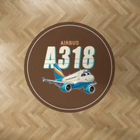 Thumbnail for Airbus A318 - Cartoon - Round Carpet - Brown