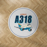 Thumbnail for Airbus A318 - Cartoon - Round Carpet - Light Gray