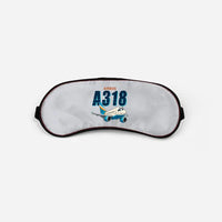Thumbnail for Airbus A318 - Cartoon - Sleep Mask - Light Gray