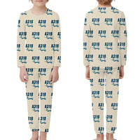 Thumbnail for Airbus A318 - Children Pajamas - Cartoon Pattern - Beige
