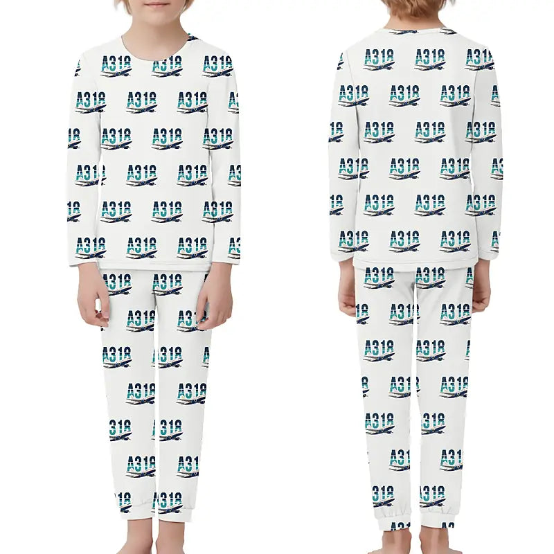 Airbus A318 - Children Pajamas - Original Pattern - White