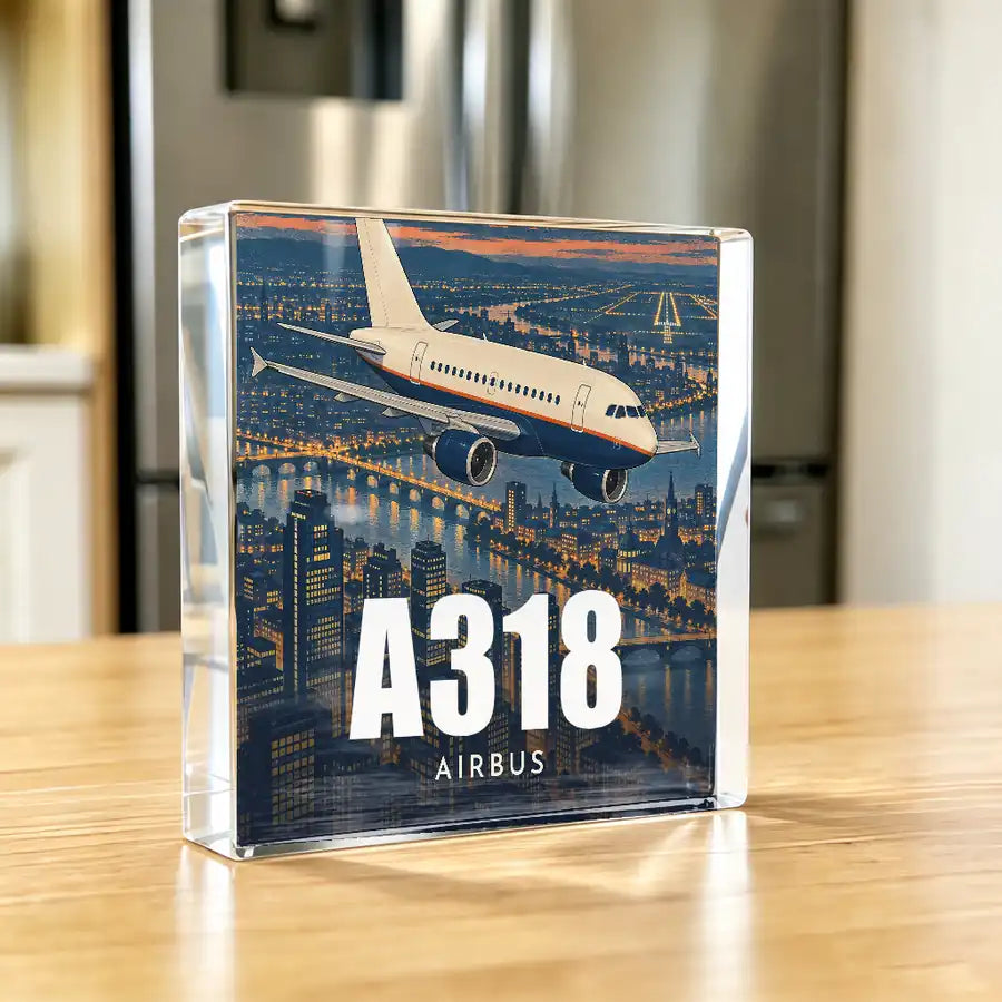 Airbus A318 - Crystal Ornament - 3D - Kitchen