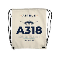 Thumbnail for Airbus A318 - Drawstring Bag - Heritage - Beige