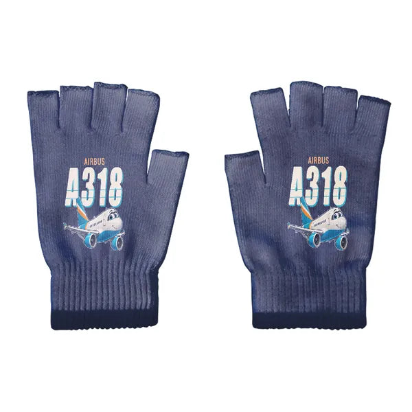 Airbus A318 - Gloves - Cut - Cartoon - Navy Blue