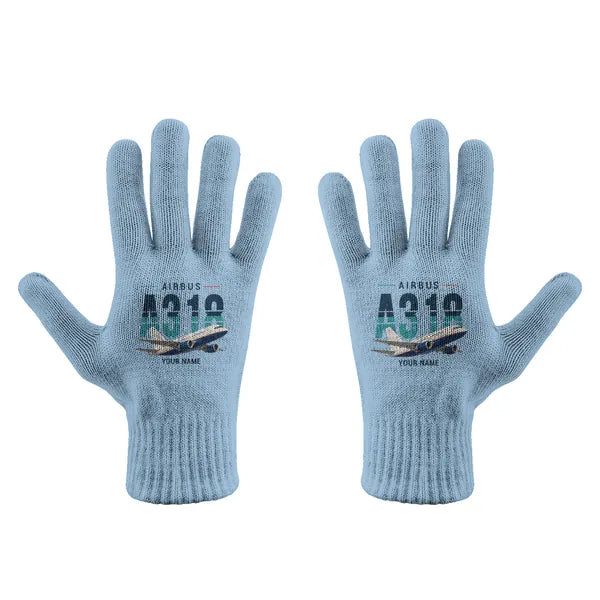 Airbus A318 - Gloves - Full - Original + Name - Light Blue