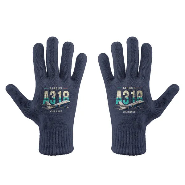 Airbus A318 - Gloves - Full - Original + Name - Navy Blue