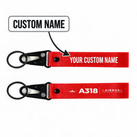 Thumbnail for Airbus A318 Hawk-Shaped Key Chains - Red - Heritage - Personalized