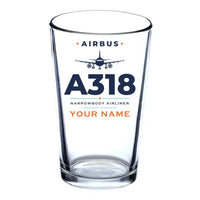 Thumbnail for Airbus A318 - Heritage + Name - Beer & Water Glass