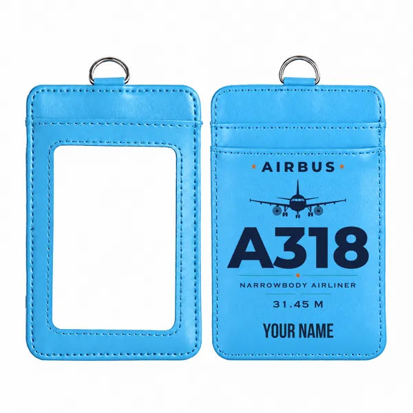 Airbus A318 - Heritage - ID Card Holder - Blue + Name