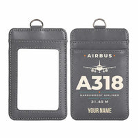 Thumbnail for Airbus A318 - Heritage - ID Card Holder - Gray + Name