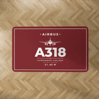 Thumbnail for Airbus A318 - Heritage - Rectangle Carpet - Dark Red