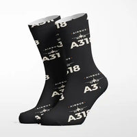 Thumbnail for Airbus A318 - Heritage - Socks - Black