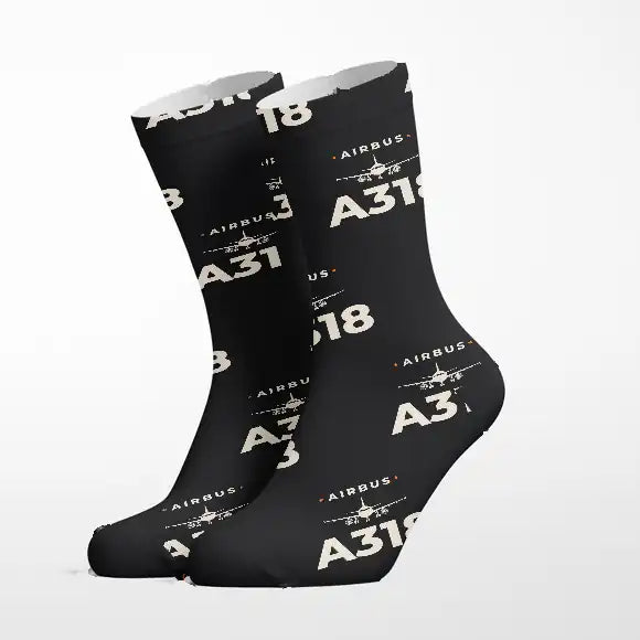 Airbus A318 - Heritage - Socks - Black