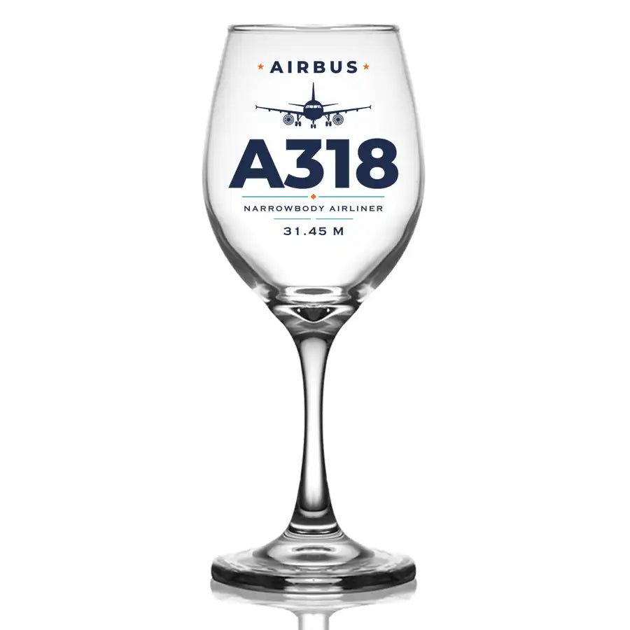 Airbus A318 - Heritage - Wine Glass