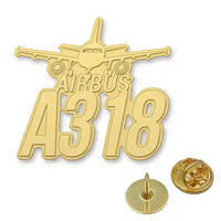 Thumbnail for Airbus A318 - Hollow Pin - Heritage - Gold