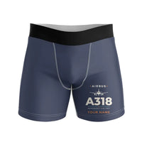 Thumbnail for Airbus A318 - Men Boxers - Heritage + Name - Navy Blue