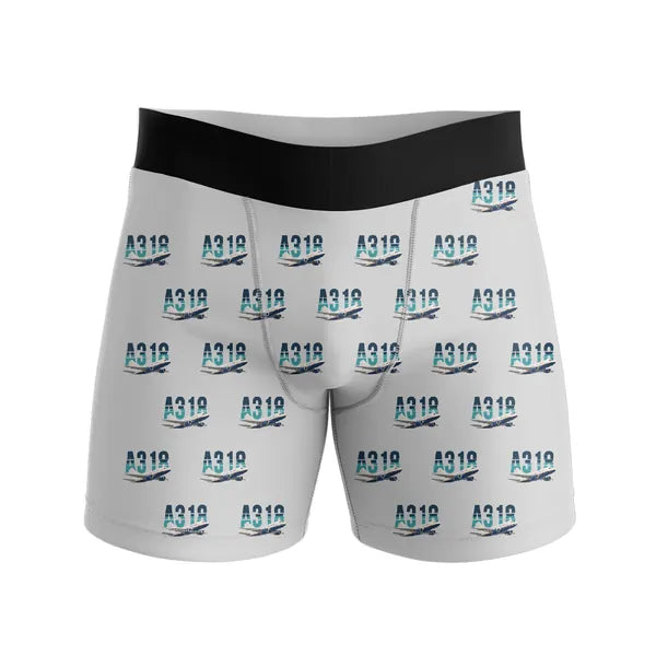 Airbus A318 - Men Boxers - Original Pattern - Light Gray