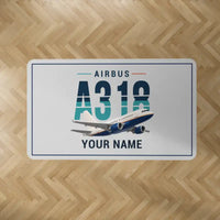 Thumbnail for Airbus A318 - Original + Name - Rectangle Carpet - Light Gray