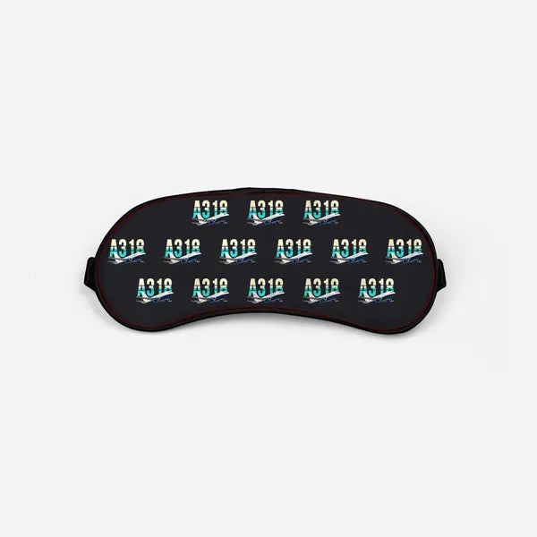 Airbus A318 - Original Pattern - Sleep Mask - Black