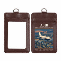 Thumbnail for Airbus A318 - Poster - ID Card Holder - Dark Brown