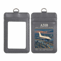 Thumbnail for Airbus A318 - Poster - ID Card Holder - Gray