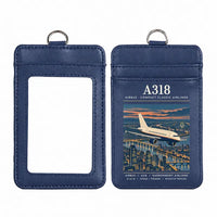 Thumbnail for Airbus A318 - Poster - ID Card Holder - Navy Blue