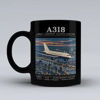 Thumbnail for Airbus A318 - Poster - Mug - Black