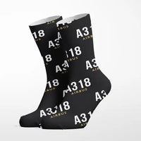 Thumbnail for Airbus A318 - Socks - Black