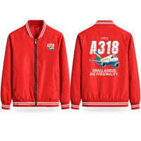 Thumbnail for Airbus A318 Stylish Jackets - Baseball Collar - Cartoon - Red