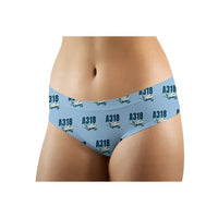 Thumbnail for Airbus A318 - Women Panties - Cartoon Pattern - Light Blue - Front