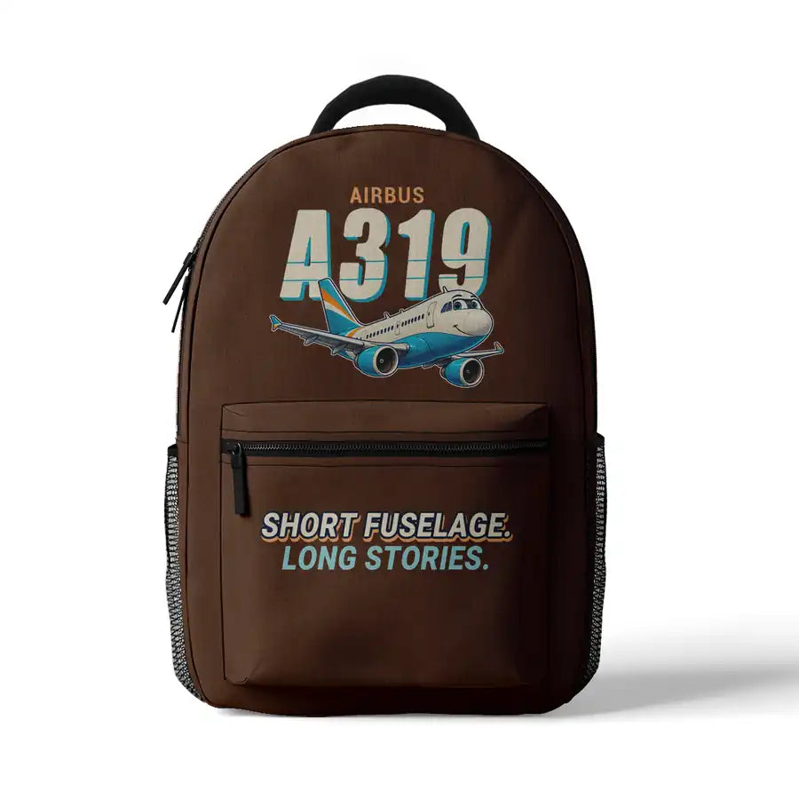 Airbus A319ceo - 3D Backpack - Cartoon - Brown