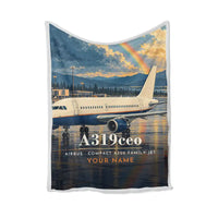 Thumbnail for Airbus A319ceo - 3D + Name - Blanket - Full Print