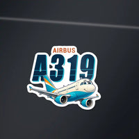 Thumbnail for Airbus A319ceo - Cartoon Die-Cut - Die-Cut - Dark Car