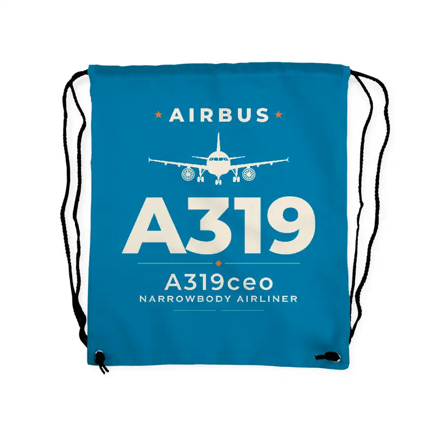 Airbus A319ceo - Drawstring Bag - Heritage - Light Blue