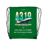 Thumbnail for Airbus A319ceo - Drawstring Bag - Original - Green