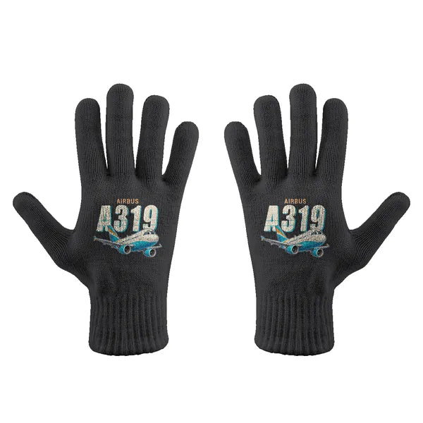 Airbus A319ceo - Gloves - Full - Cartoon - Black