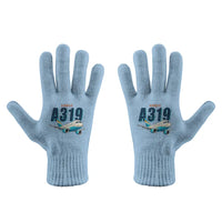 Thumbnail for Airbus A319ceo - Gloves - Full - Cartoon - Light Blue