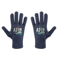 Thumbnail for Airbus A319ceo - Gloves - Full - Cartoon - Navy Blue