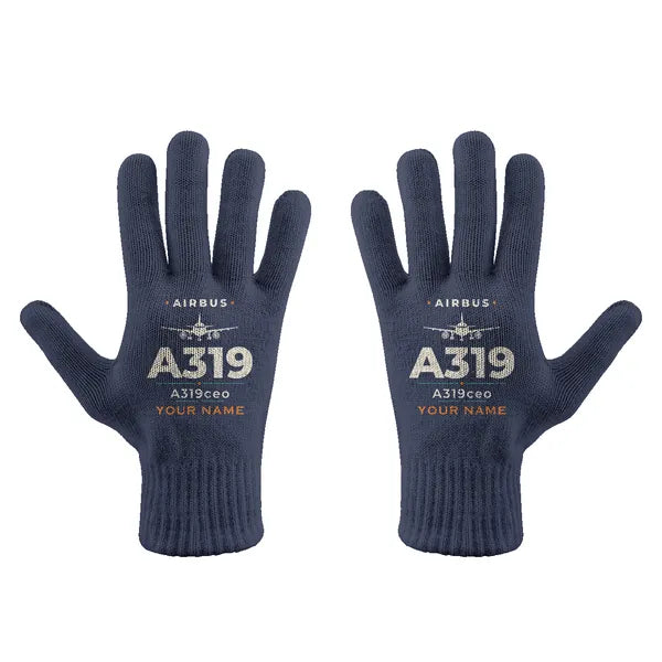 Airbus A319ceo - Gloves - Full - Heritage + Name - Navy Blue