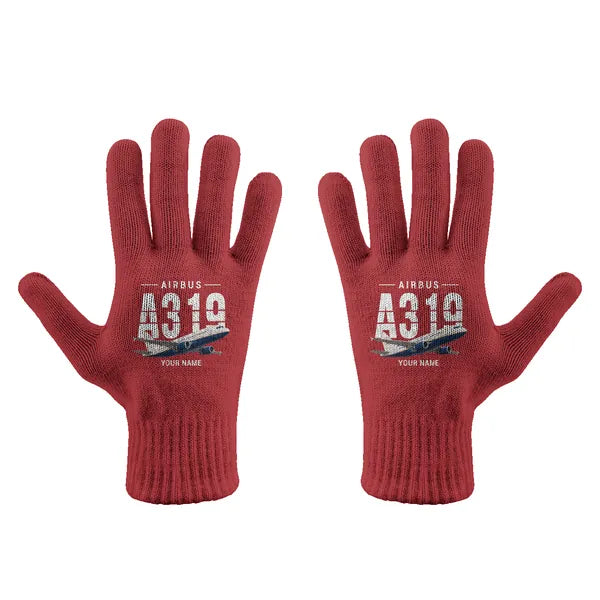 Airbus A319ceo - Gloves - Full - Original + Name - Red