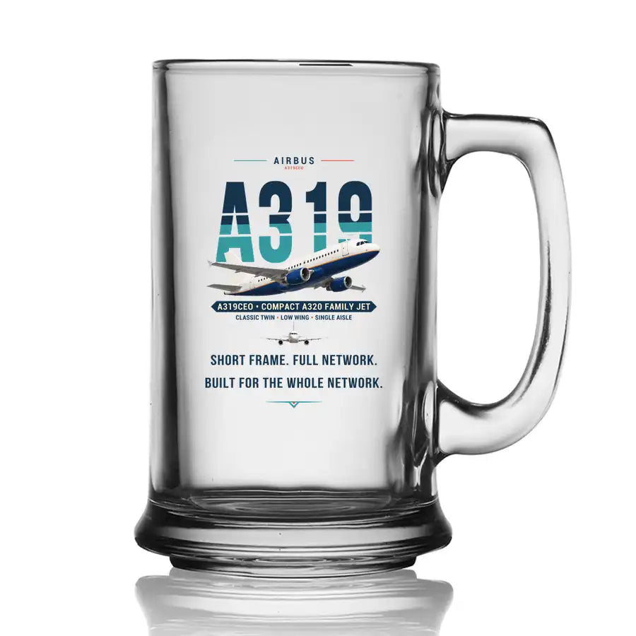 Airbus A319ceo - Original - Beer Glass with Holder