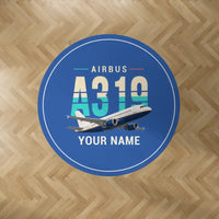 Thumbnail for Airbus A319ceo - Original + Name - Round Carpet - Blue