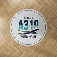 Thumbnail for Airbus A319ceo - Original + Name - Round Carpet - Light Gray