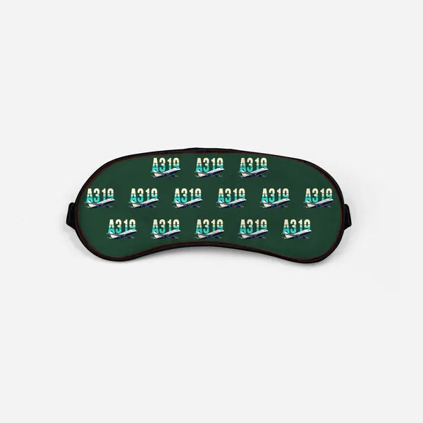 Airbus A319ceo - Original Pattern - Sleep Mask - Dark Green